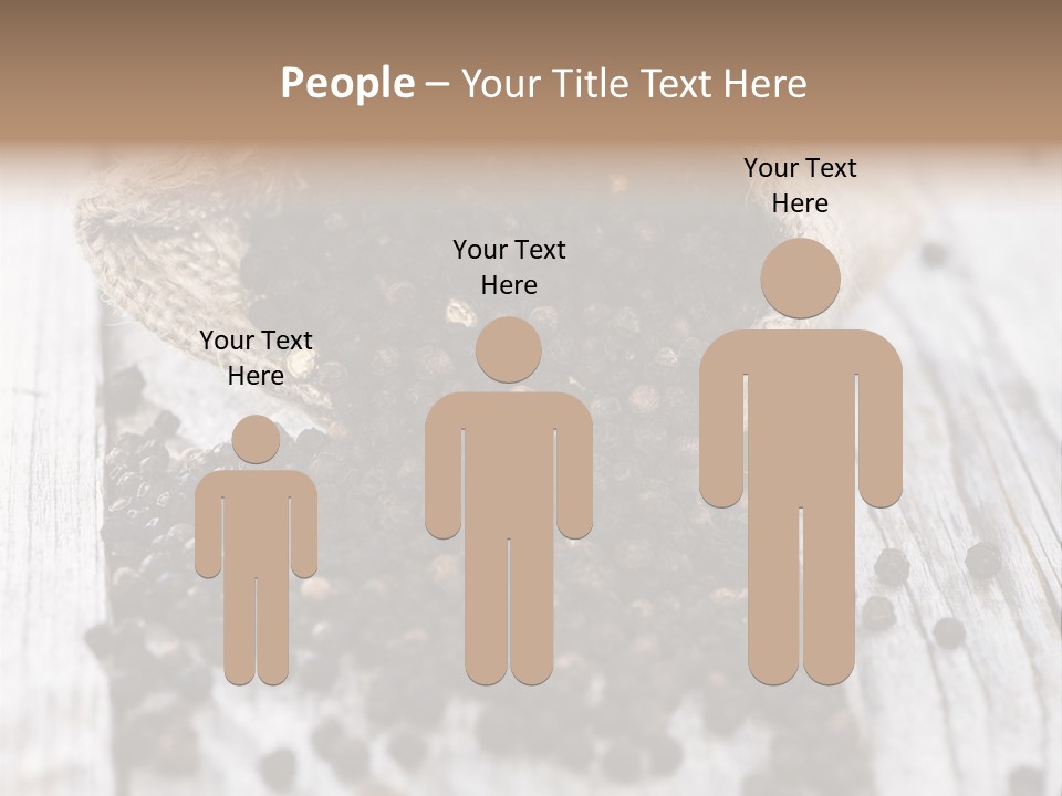 A Sack Of Black Pepper On A Wooden Table PowerPoint Template