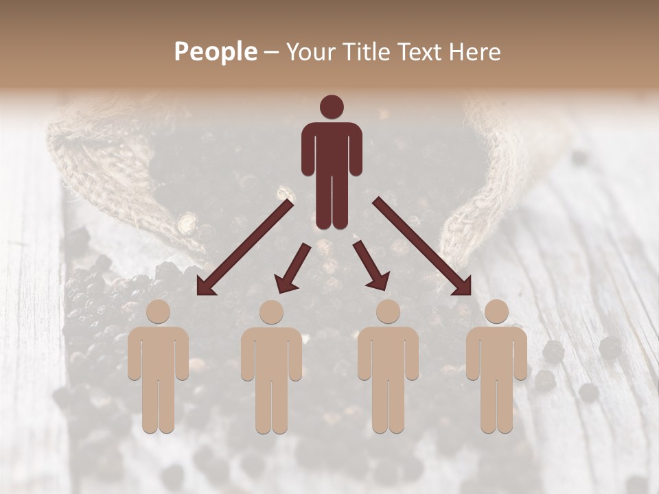 A Sack Of Black Pepper On A Wooden Table PowerPoint Template