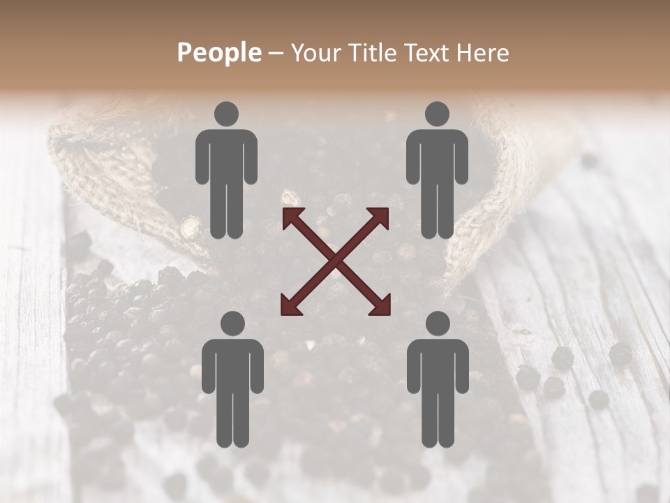A Sack Of Black Pepper On A Wooden Table PowerPoint Template