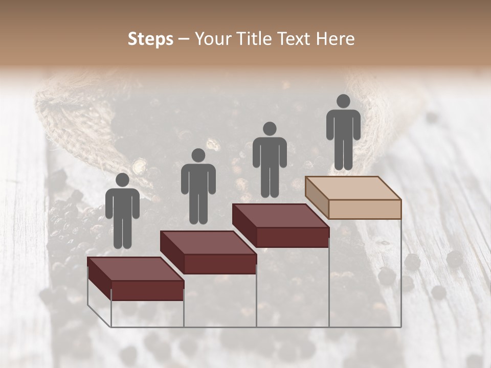 A Sack Of Black Pepper On A Wooden Table PowerPoint Template