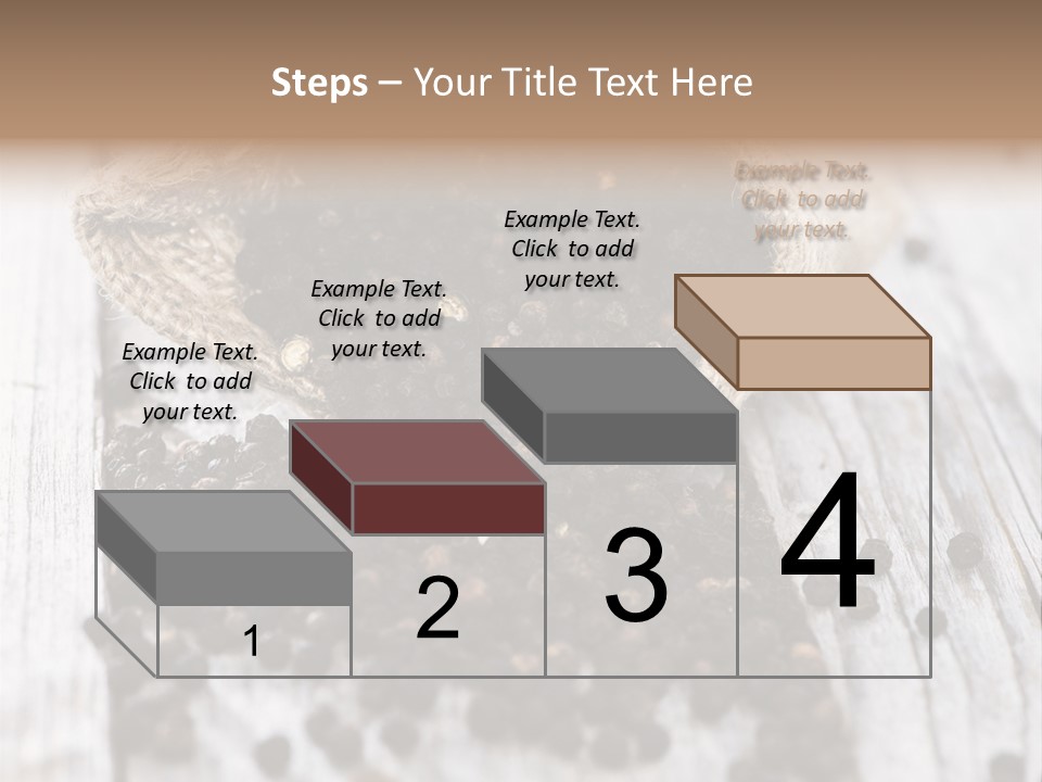 A Sack Of Black Pepper On A Wooden Table PowerPoint Template