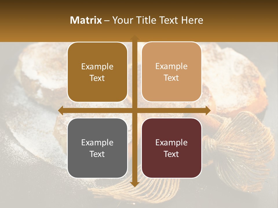 A Plate Of Pastries On A Table With Cinnamon Sticks PowerPoint Template