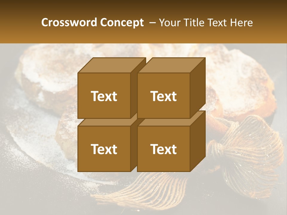 A Plate Of Pastries On A Table With Cinnamon Sticks PowerPoint Template