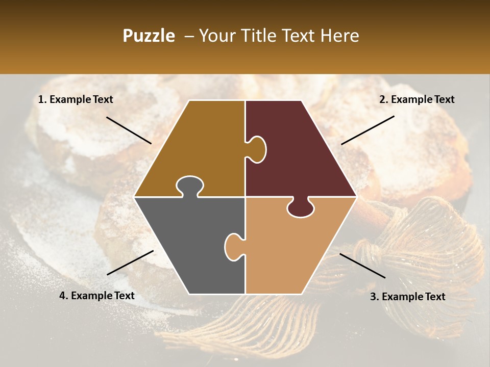 A Plate Of Pastries On A Table With Cinnamon Sticks PowerPoint Template