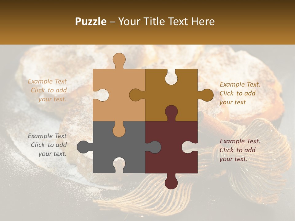 A Plate Of Pastries On A Table With Cinnamon Sticks PowerPoint Template