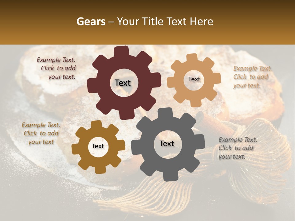 A Plate Of Pastries On A Table With Cinnamon Sticks PowerPoint Template