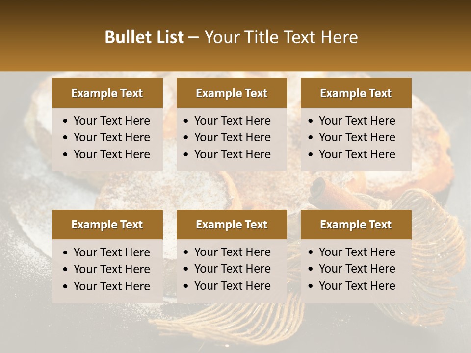 A Plate Of Pastries On A Table With Cinnamon Sticks PowerPoint Template
