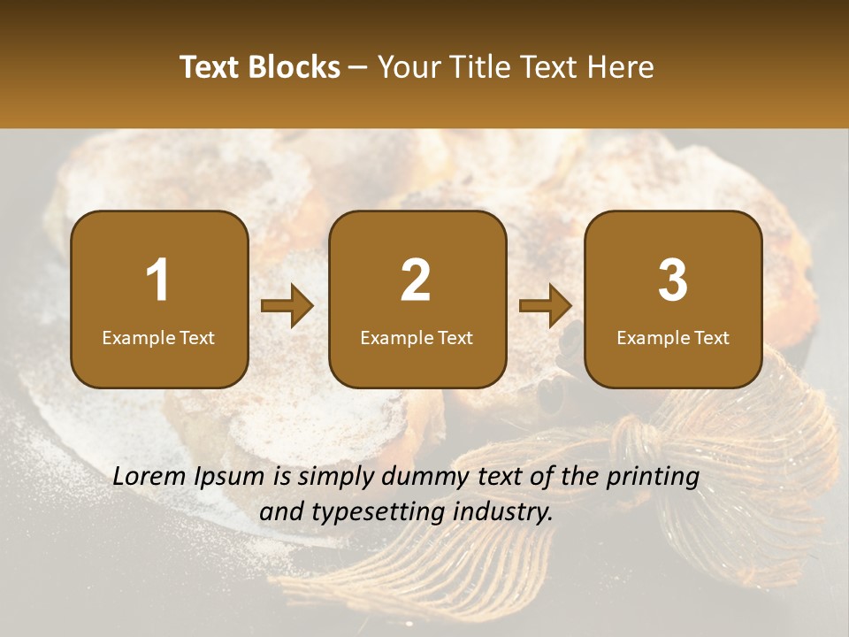 A Plate Of Pastries On A Table With Cinnamon Sticks PowerPoint Template