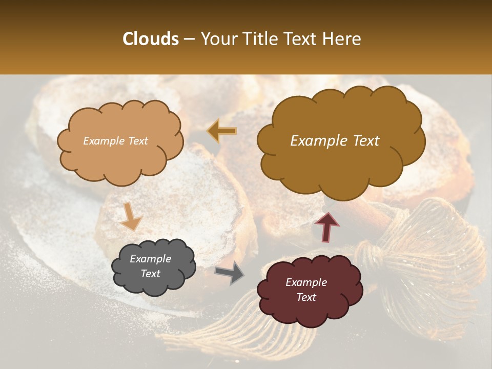 A Plate Of Pastries On A Table With Cinnamon Sticks PowerPoint Template
