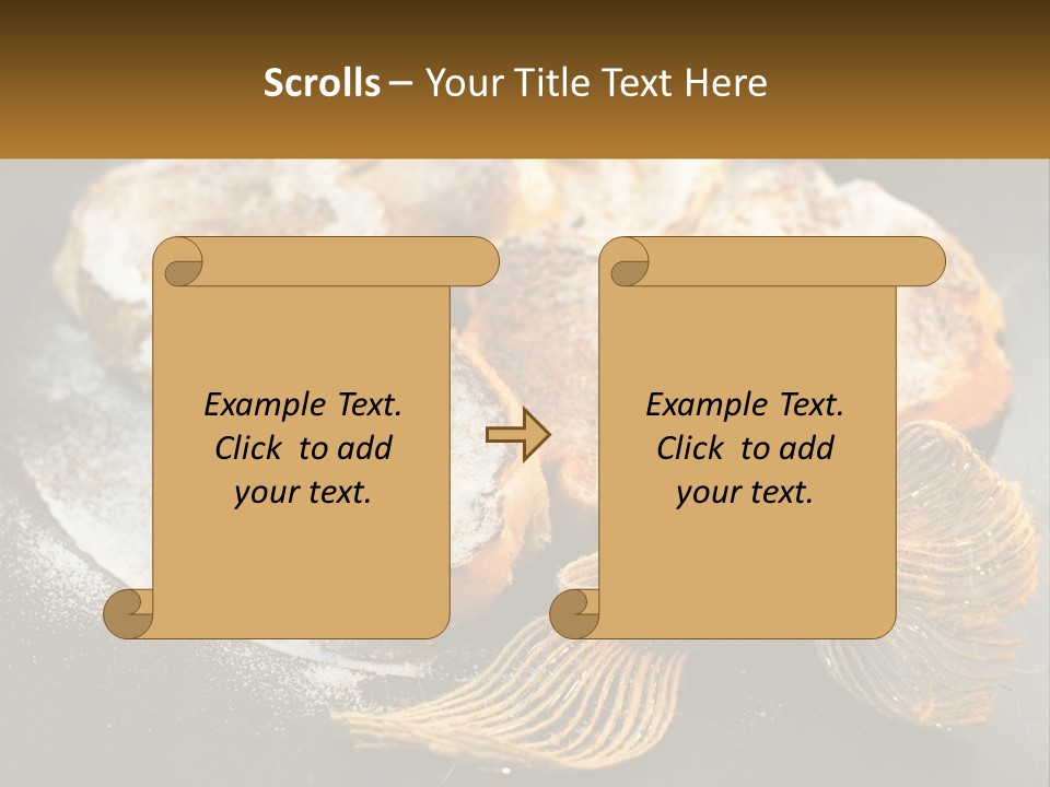 A Plate Of Pastries On A Table With Cinnamon Sticks PowerPoint Template