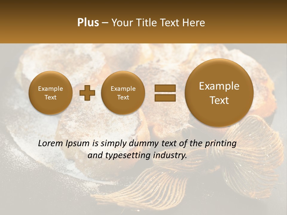 A Plate Of Pastries On A Table With Cinnamon Sticks PowerPoint Template
