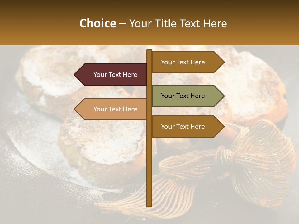 A Plate Of Pastries On A Table With Cinnamon Sticks PowerPoint Template