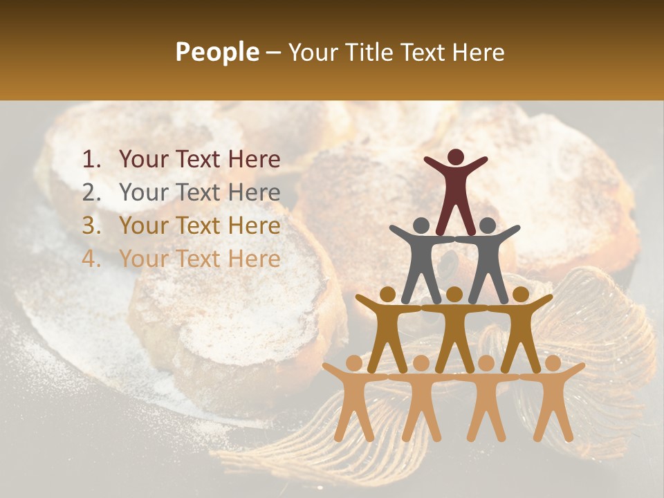 A Plate Of Pastries On A Table With Cinnamon Sticks PowerPoint Template