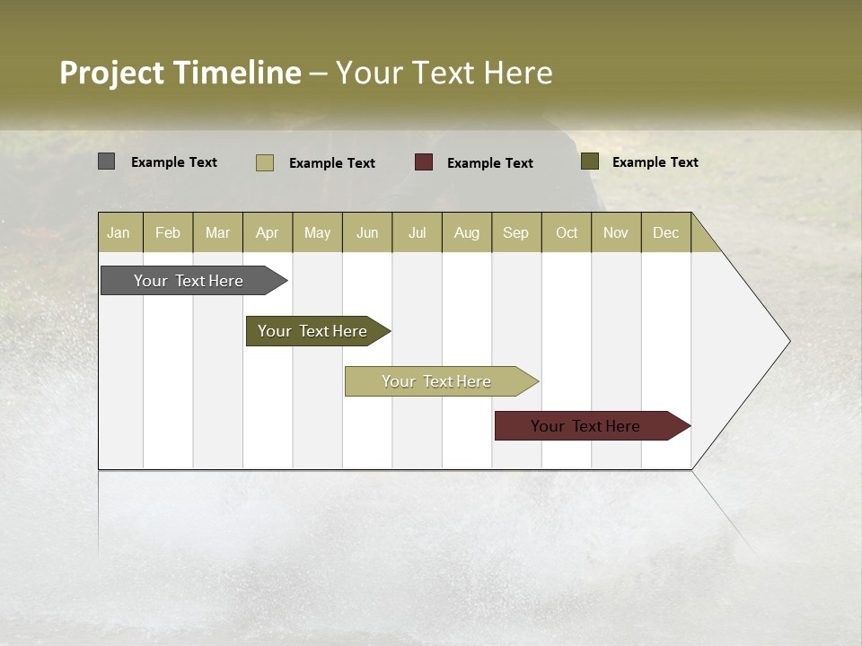 A Man Riding A Yellow Four - Wheeler Through Water PowerPoint Template