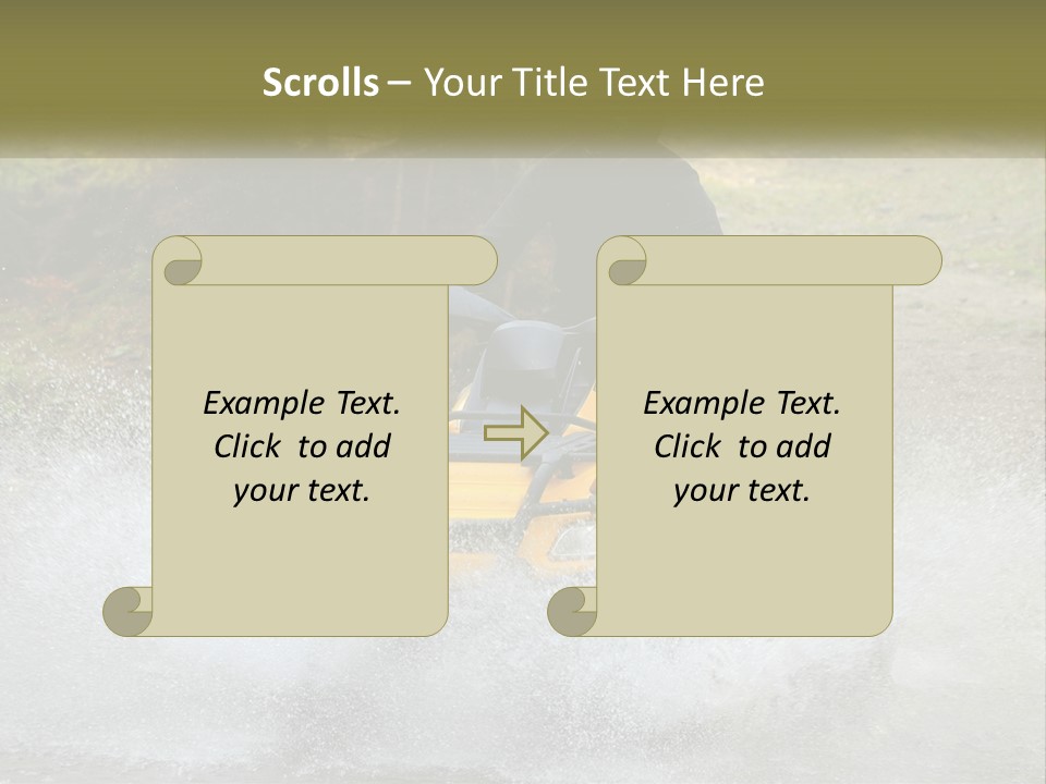 A Man Riding A Yellow Four - Wheeler Through Water PowerPoint Template