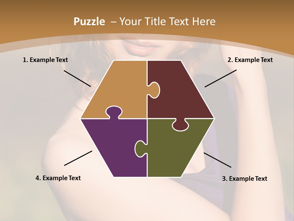 A Woman In A Purple Dress Is Posing For A Picture PowerPoint Template