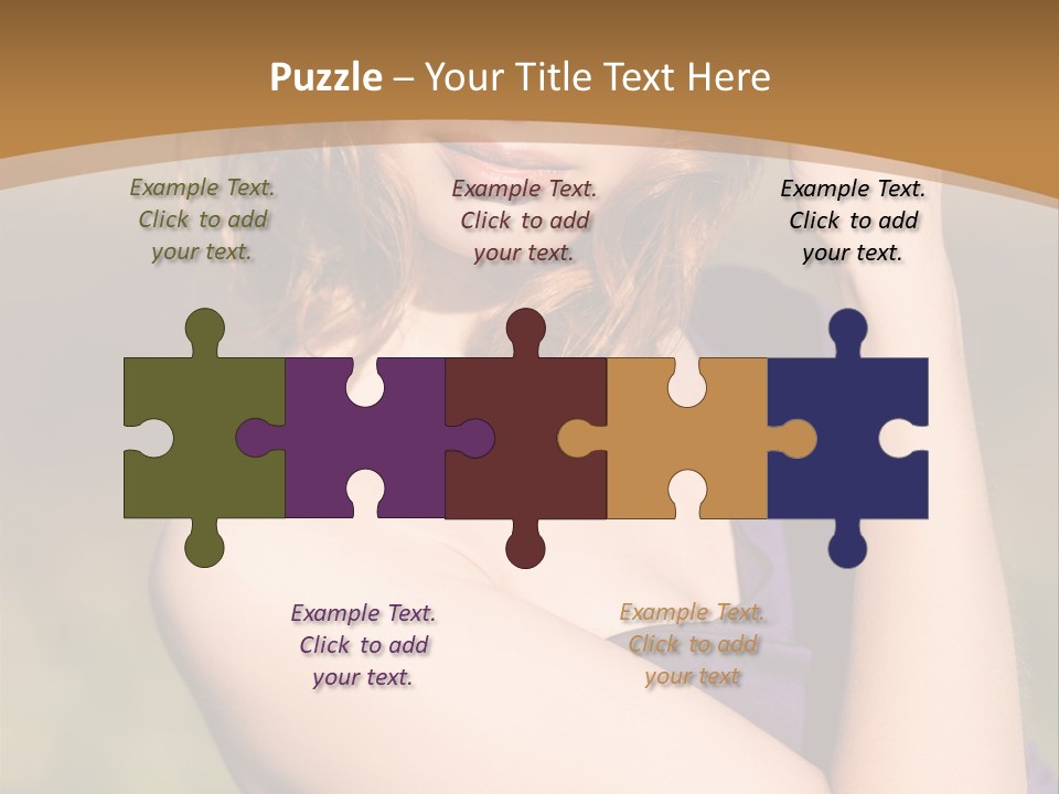 A Woman In A Purple Dress Is Posing For A Picture PowerPoint Template