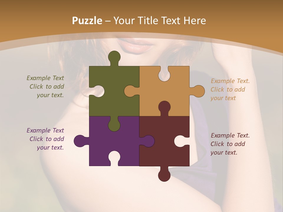 A Woman In A Purple Dress Is Posing For A Picture PowerPoint Template