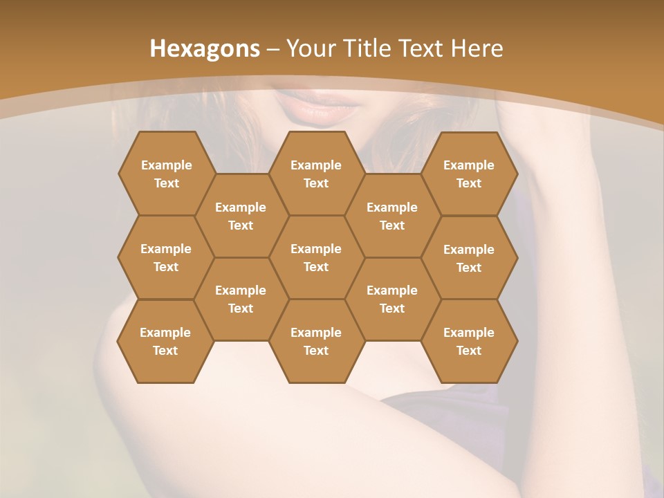 A Woman In A Purple Dress Is Posing For A Picture PowerPoint Template