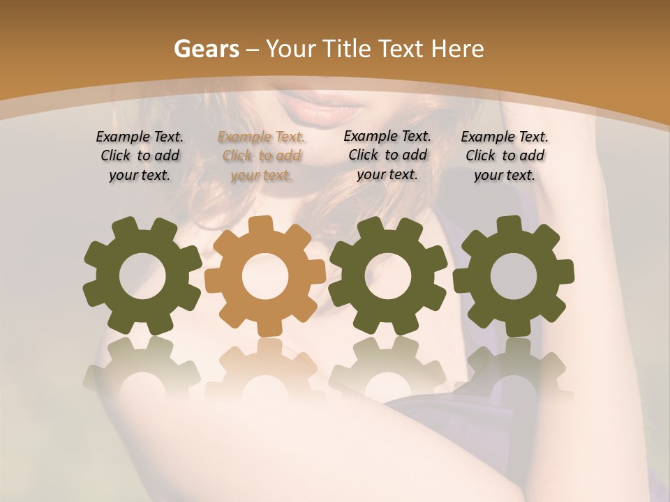 A Woman In A Purple Dress Is Posing For A Picture PowerPoint Template