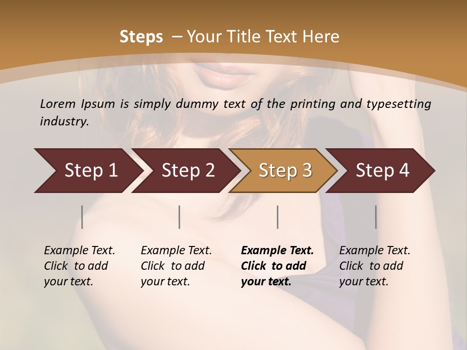 A Woman In A Purple Dress Is Posing For A Picture PowerPoint Template