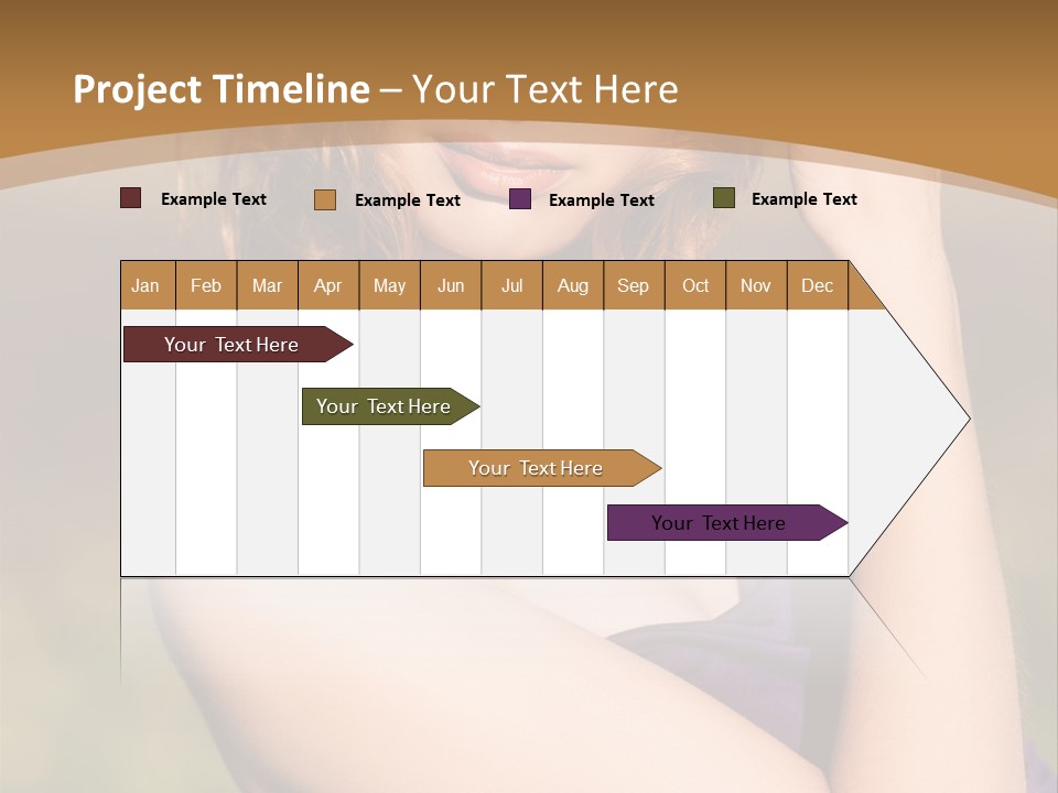 A Woman In A Purple Dress Is Posing For A Picture PowerPoint Template