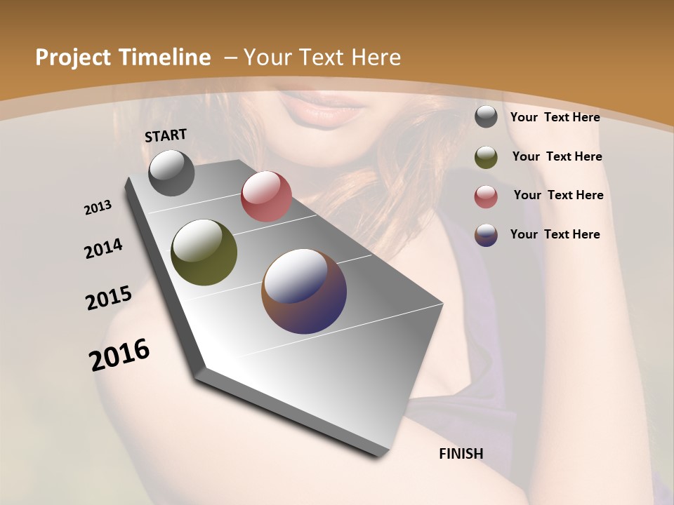 A Woman In A Purple Dress Is Posing For A Picture PowerPoint Template