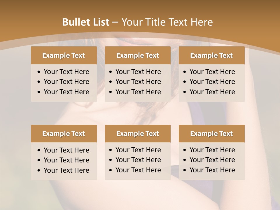 A Woman In A Purple Dress Is Posing For A Picture PowerPoint Template