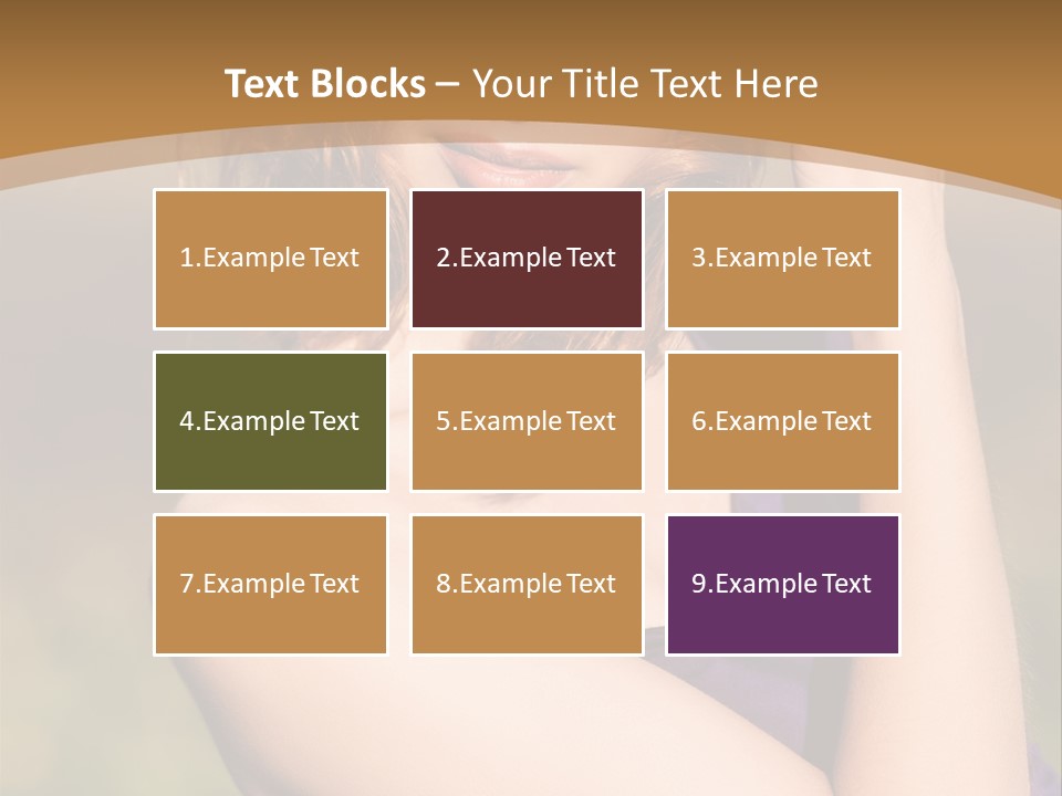 A Woman In A Purple Dress Is Posing For A Picture PowerPoint Template