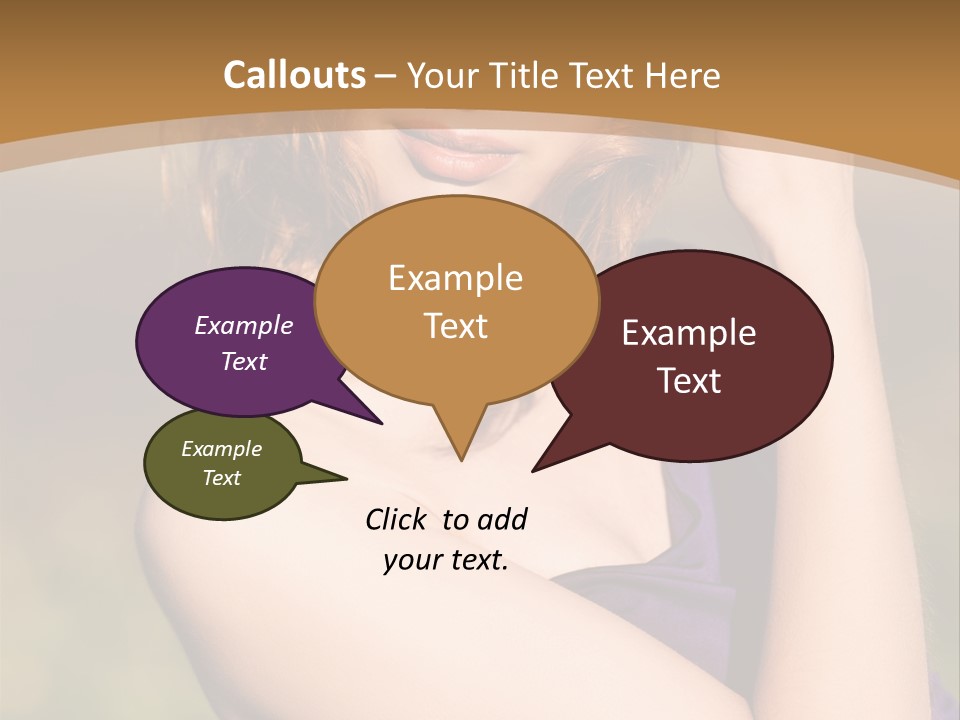 A Woman In A Purple Dress Is Posing For A Picture PowerPoint Template