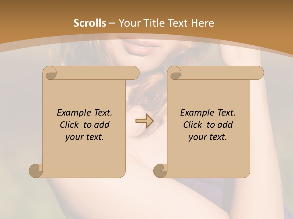 A Woman In A Purple Dress Is Posing For A Picture PowerPoint Template
