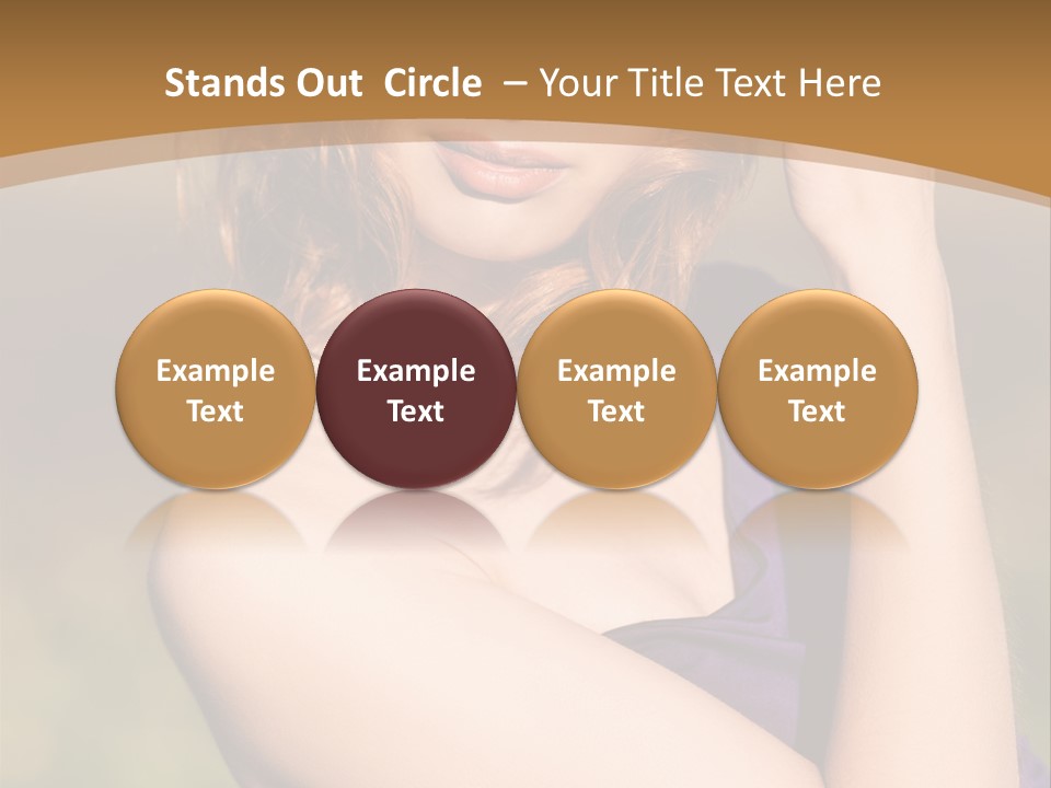 A Woman In A Purple Dress Is Posing For A Picture PowerPoint Template