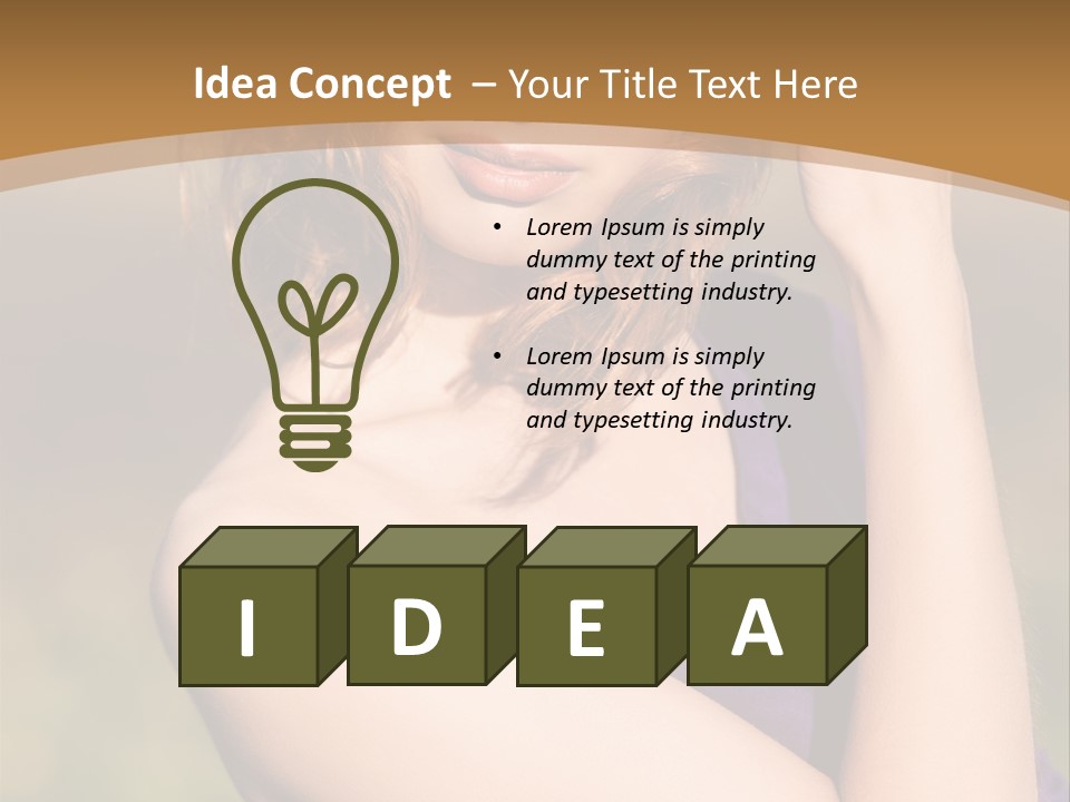 A Woman In A Purple Dress Is Posing For A Picture PowerPoint Template