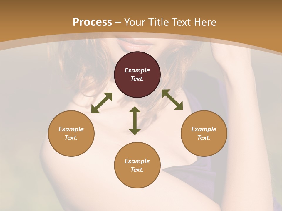 A Woman In A Purple Dress Is Posing For A Picture PowerPoint Template