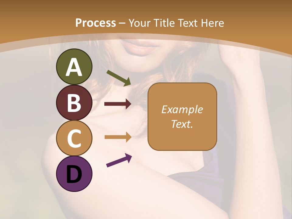 A Woman In A Purple Dress Is Posing For A Picture PowerPoint Template