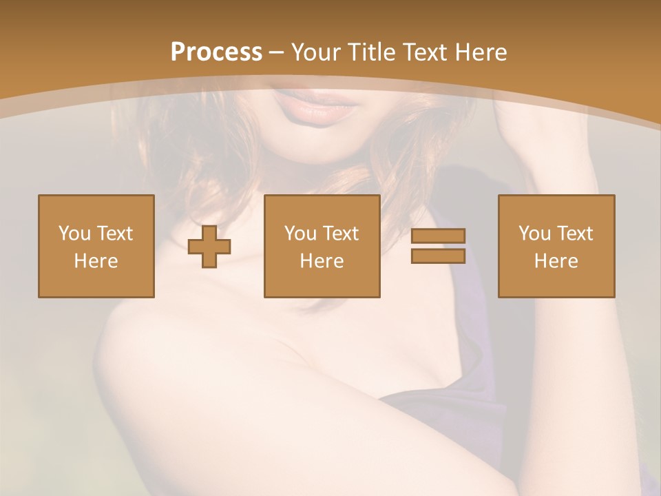 A Woman In A Purple Dress Is Posing For A Picture PowerPoint Template