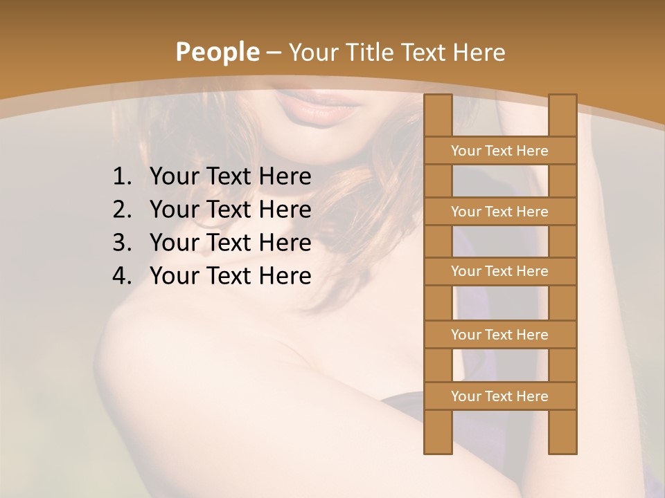 A Woman In A Purple Dress Is Posing For A Picture PowerPoint Template