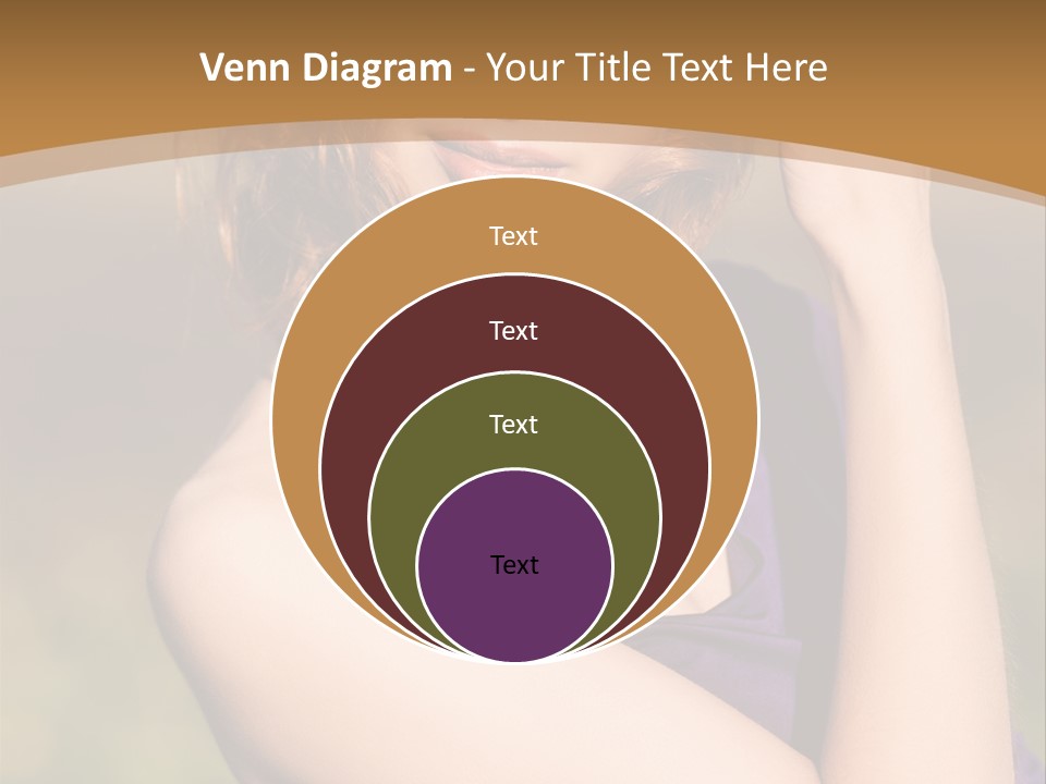 A Woman In A Purple Dress Is Posing For A Picture PowerPoint Template