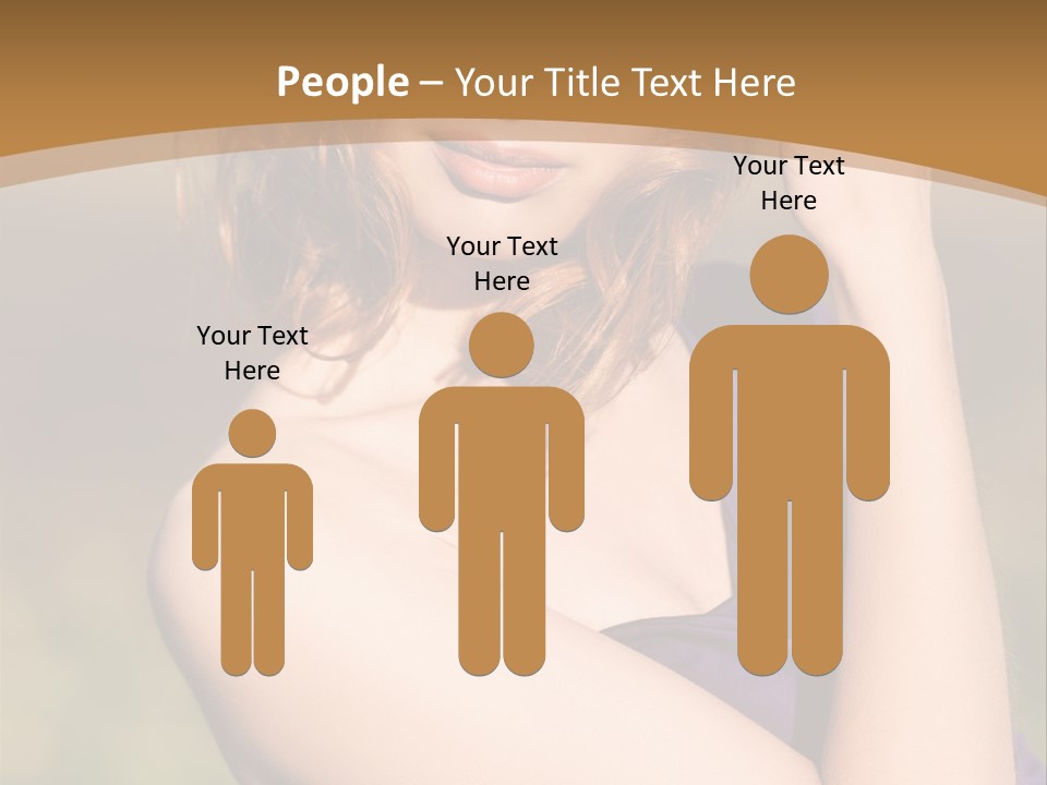 A Woman In A Purple Dress Is Posing For A Picture PowerPoint Template