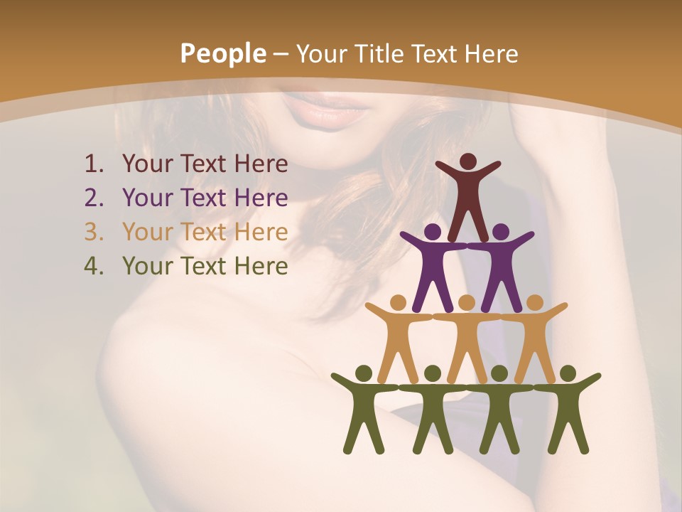 A Woman In A Purple Dress Is Posing For A Picture PowerPoint Template