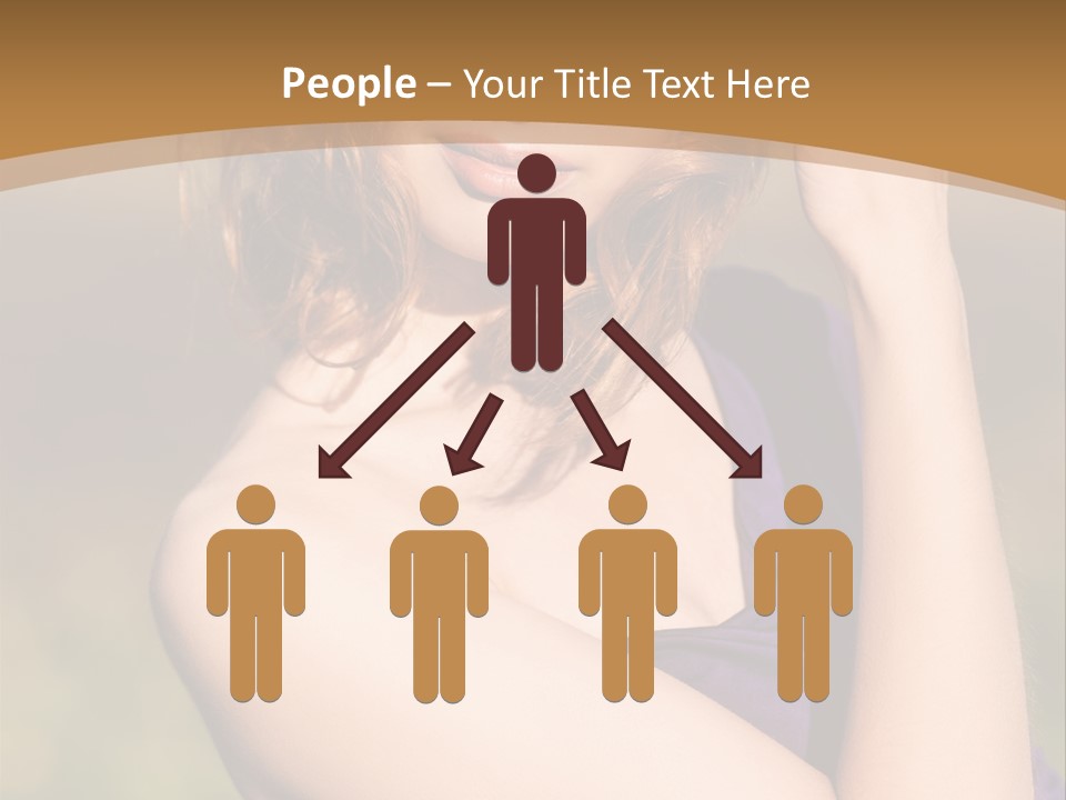 A Woman In A Purple Dress Is Posing For A Picture PowerPoint Template