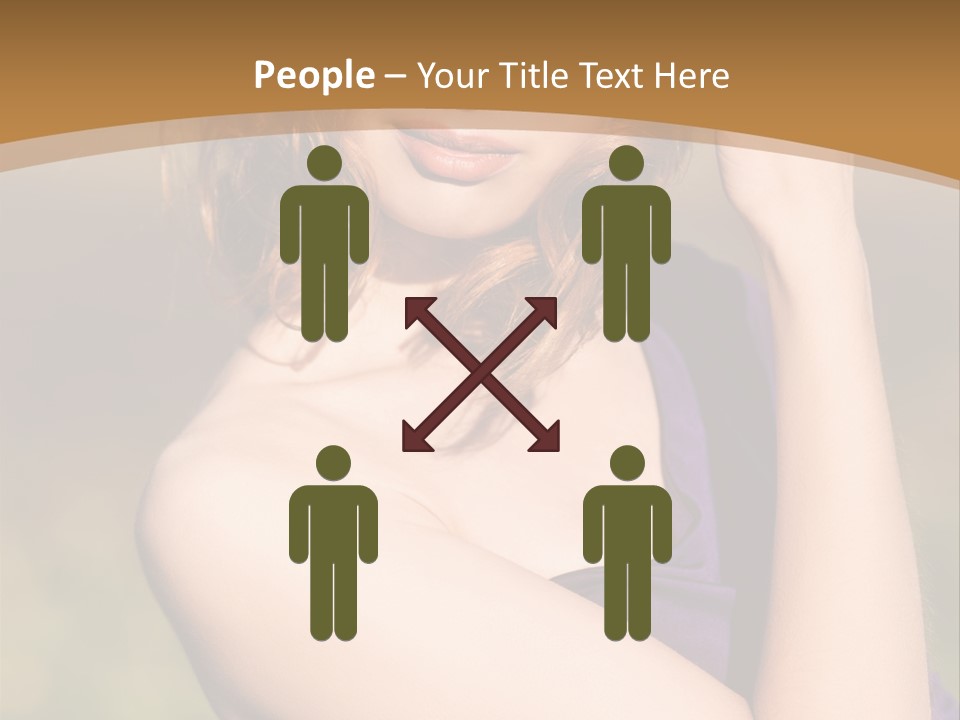 A Woman In A Purple Dress Is Posing For A Picture PowerPoint Template