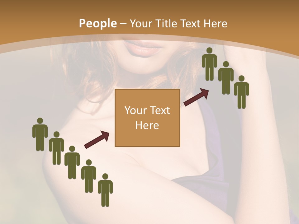 A Woman In A Purple Dress Is Posing For A Picture PowerPoint Template