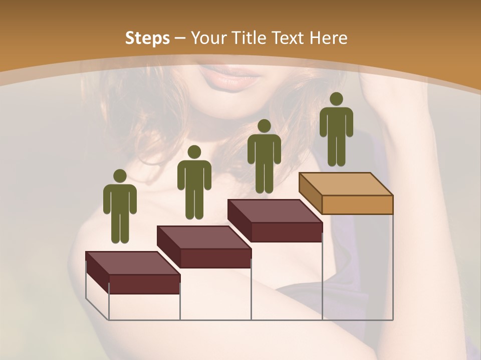 A Woman In A Purple Dress Is Posing For A Picture PowerPoint Template