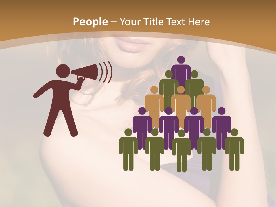 A Woman In A Purple Dress Is Posing For A Picture PowerPoint Template