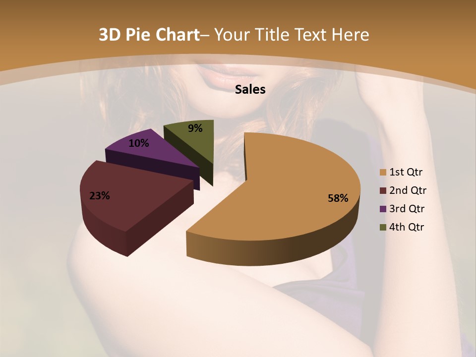 A Woman In A Purple Dress Is Posing For A Picture PowerPoint Template