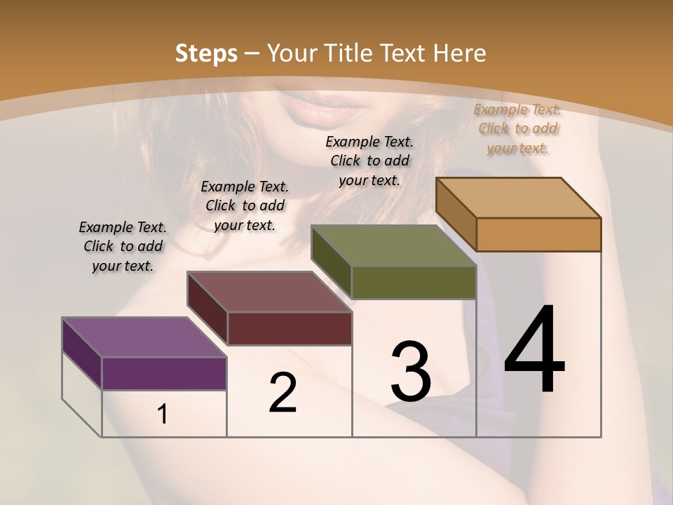 A Woman In A Purple Dress Is Posing For A Picture PowerPoint Template