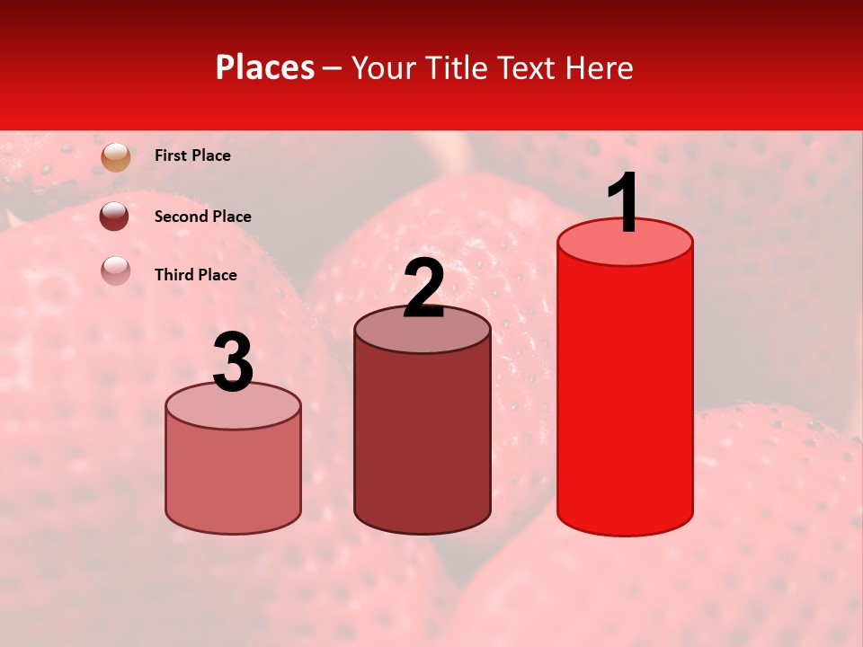 A Bunch Of Strawberries Sitting On Top Of Each Other PowerPoint Template