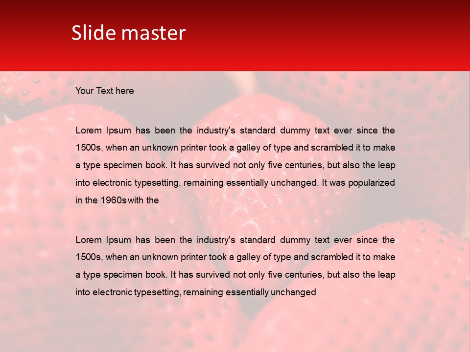 A Bunch Of Strawberries Sitting On Top Of Each Other PowerPoint Template