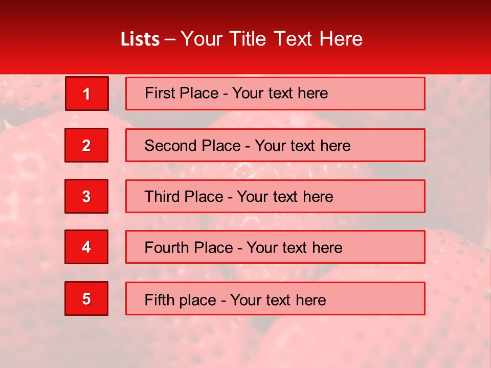 A Bunch Of Strawberries Sitting On Top Of Each Other PowerPoint Template